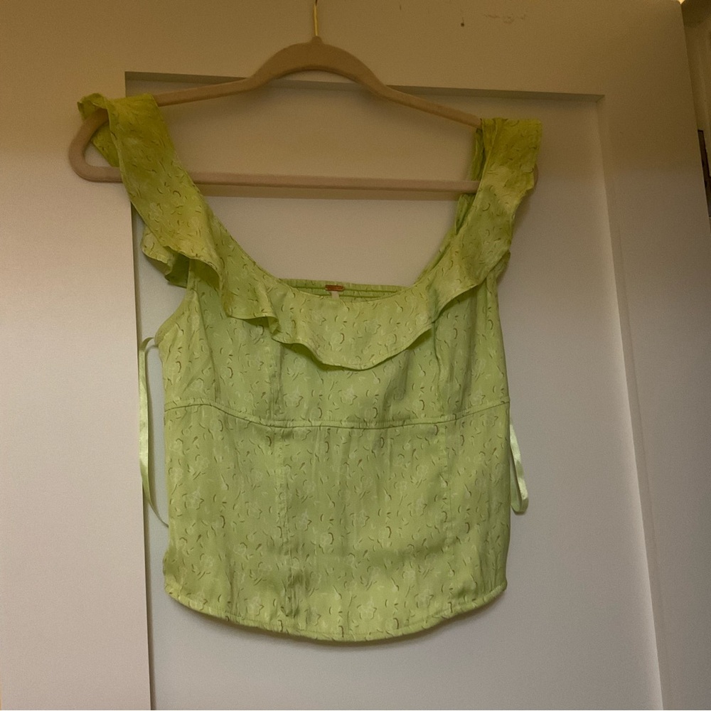 Satin Lime Free People Cami
